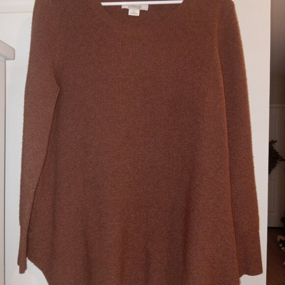 GREAT DARK BROWN SOFT TUNIC SWEATER - Picture 2 of 5